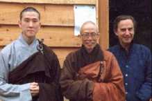 Left to right, Ven Guo Gu Shi, Chan Master Shengyen, and John Crook
