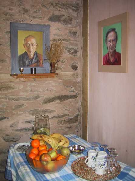 Portraits of Chan Masters Shengyen and John Crook (Chuandeng jingdi)